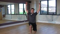 Lunge with arms overhead